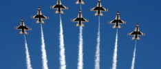USAF Thunderbirds in Super Delta Formation